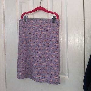 Purple floral skirt